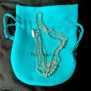 Tiffany & Co. Mixed Bead Chain in Sterling Silver Necklace, Adjustable 28"-30"